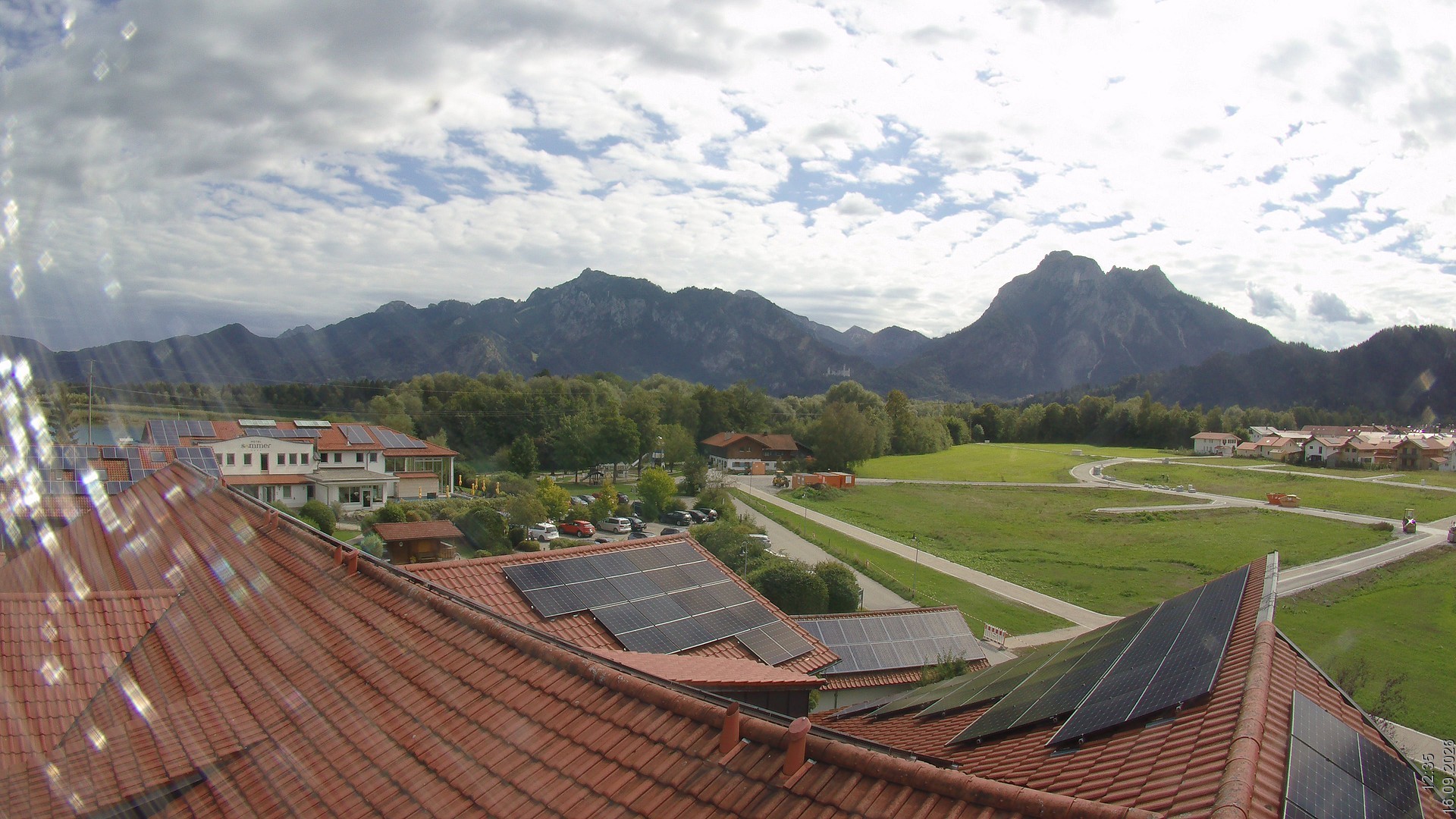 Archived image Webcam View from the Hotel Sommer (Allgäu)