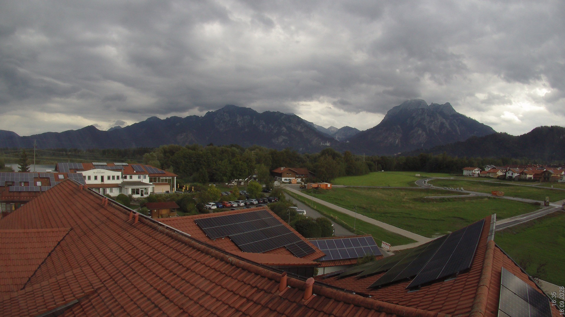 Archived image Webcam View from the Hotel Sommer (Allgäu)