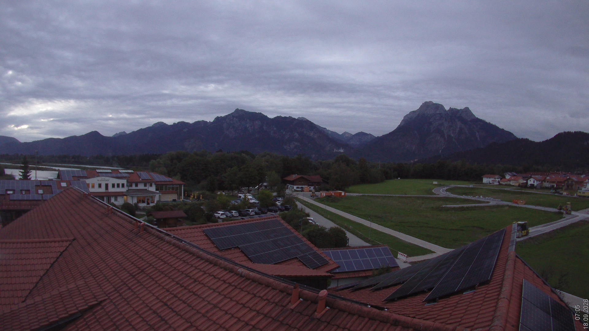 Archiv Foto Webcam Füssen: Ausblick vom Hotel Sommer