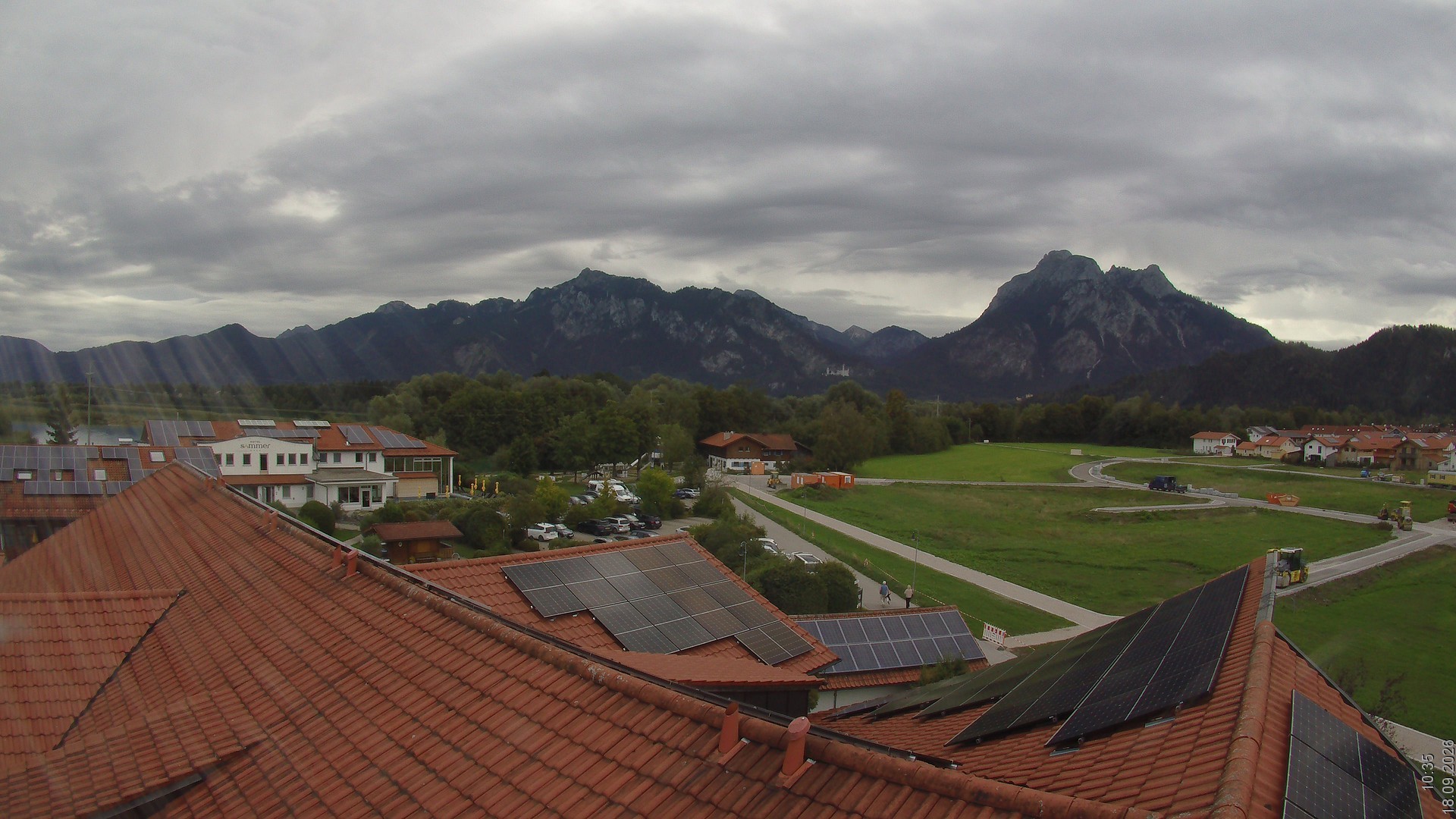 Archiv Foto Webcam Füssen: Ausblick vom Hotel Sommer