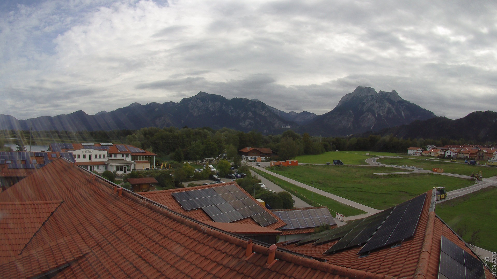Archiv Foto Webcam Füssen: Ausblick vom Hotel Sommer