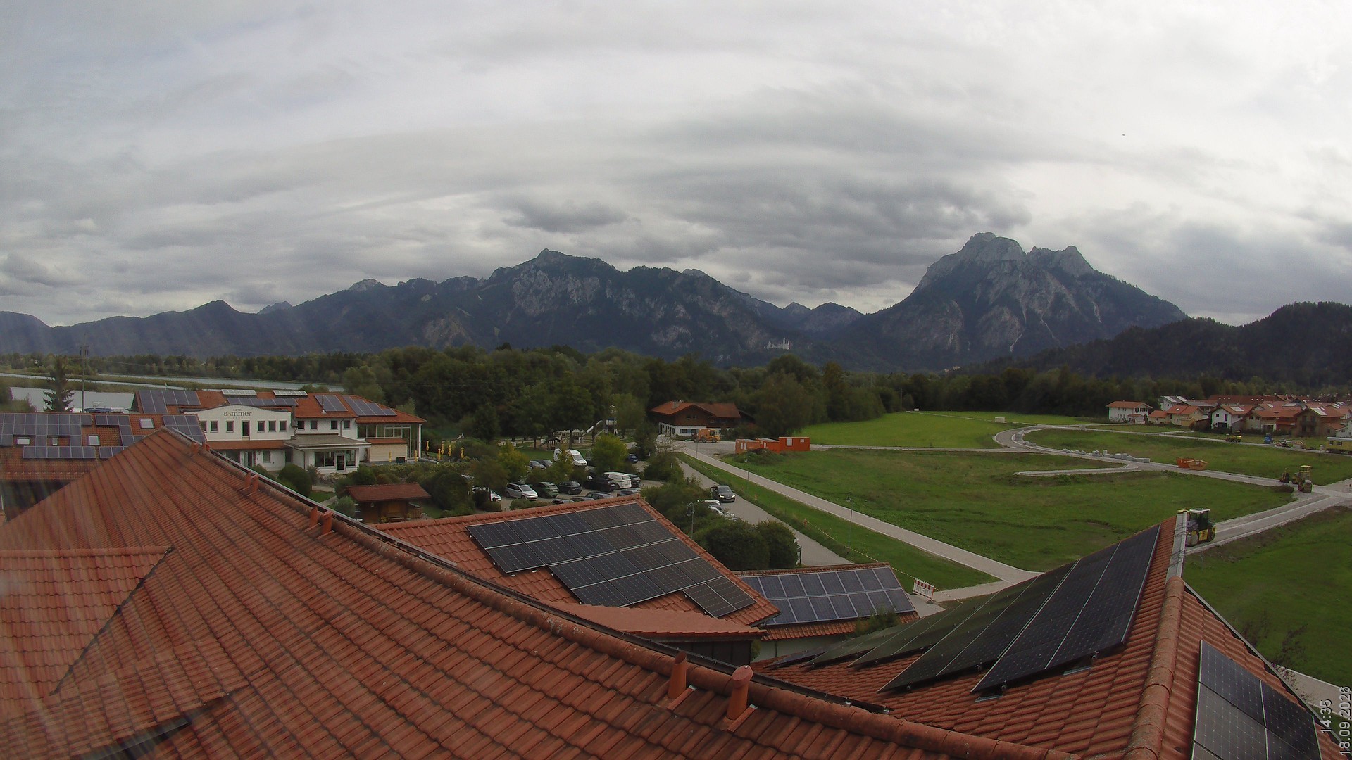 Archived image Webcam View from the Hotel Sommer (Allgäu)