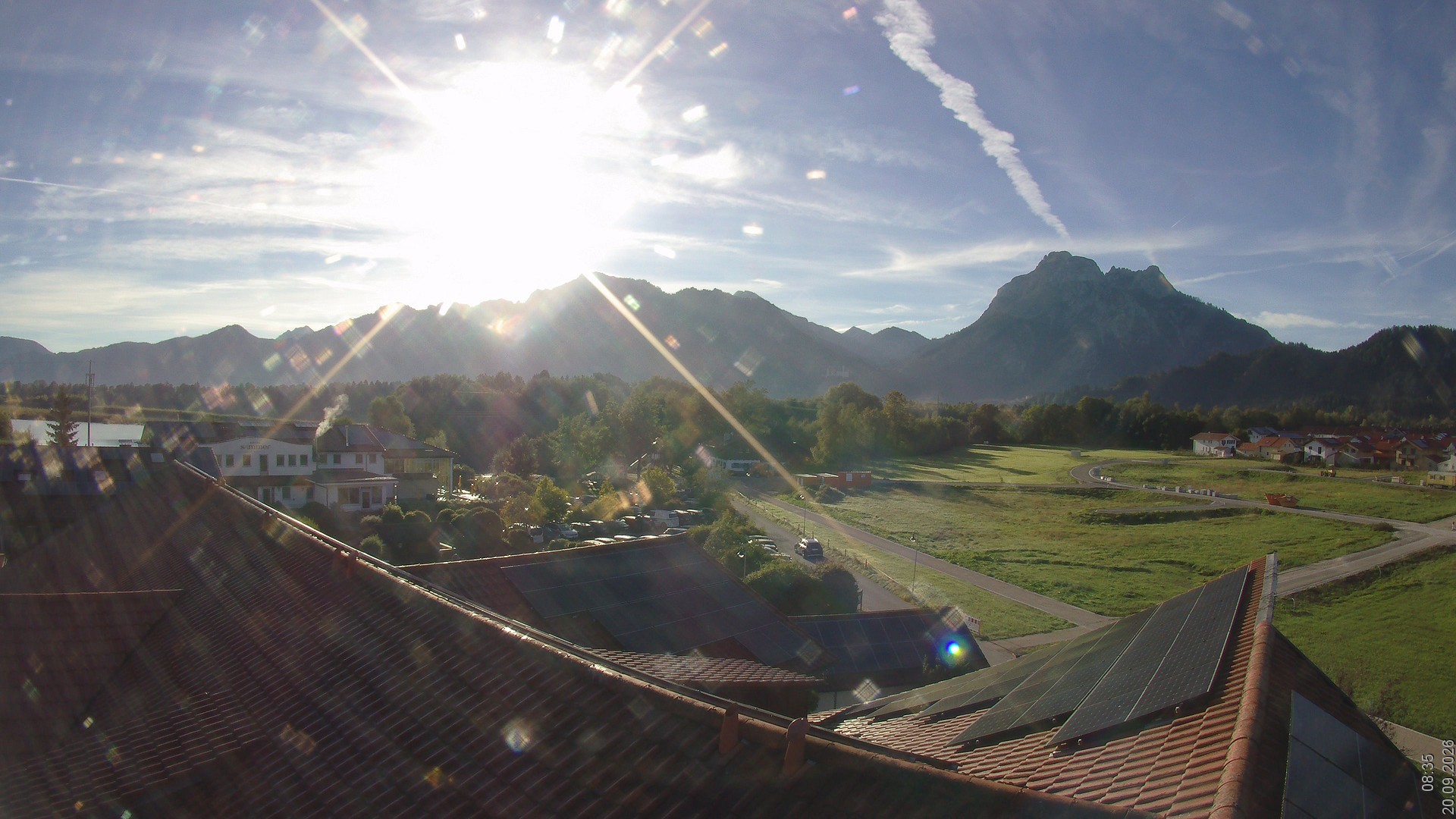 Archiv Foto Webcam Füssen: Ausblick vom Hotel Sommer