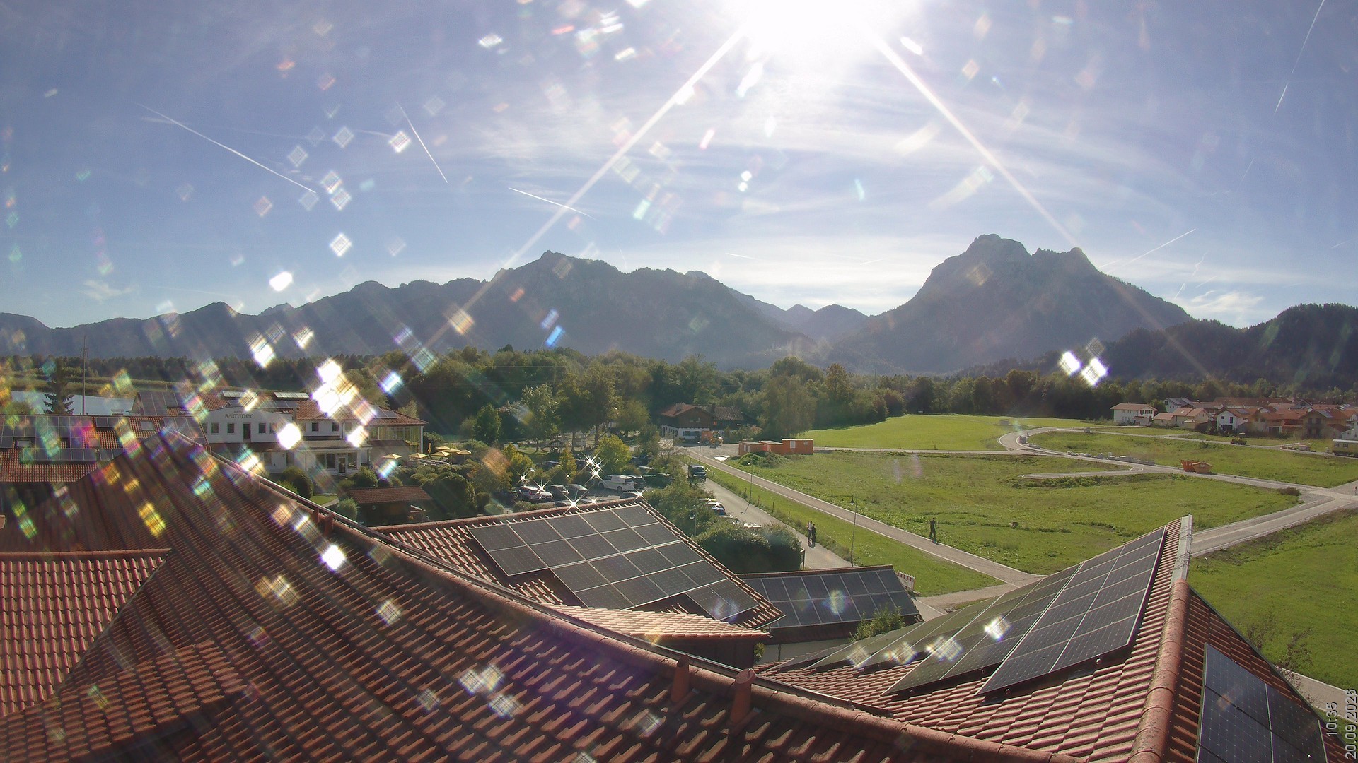 Archiv Foto Webcam Füssen: Ausblick vom Hotel Sommer