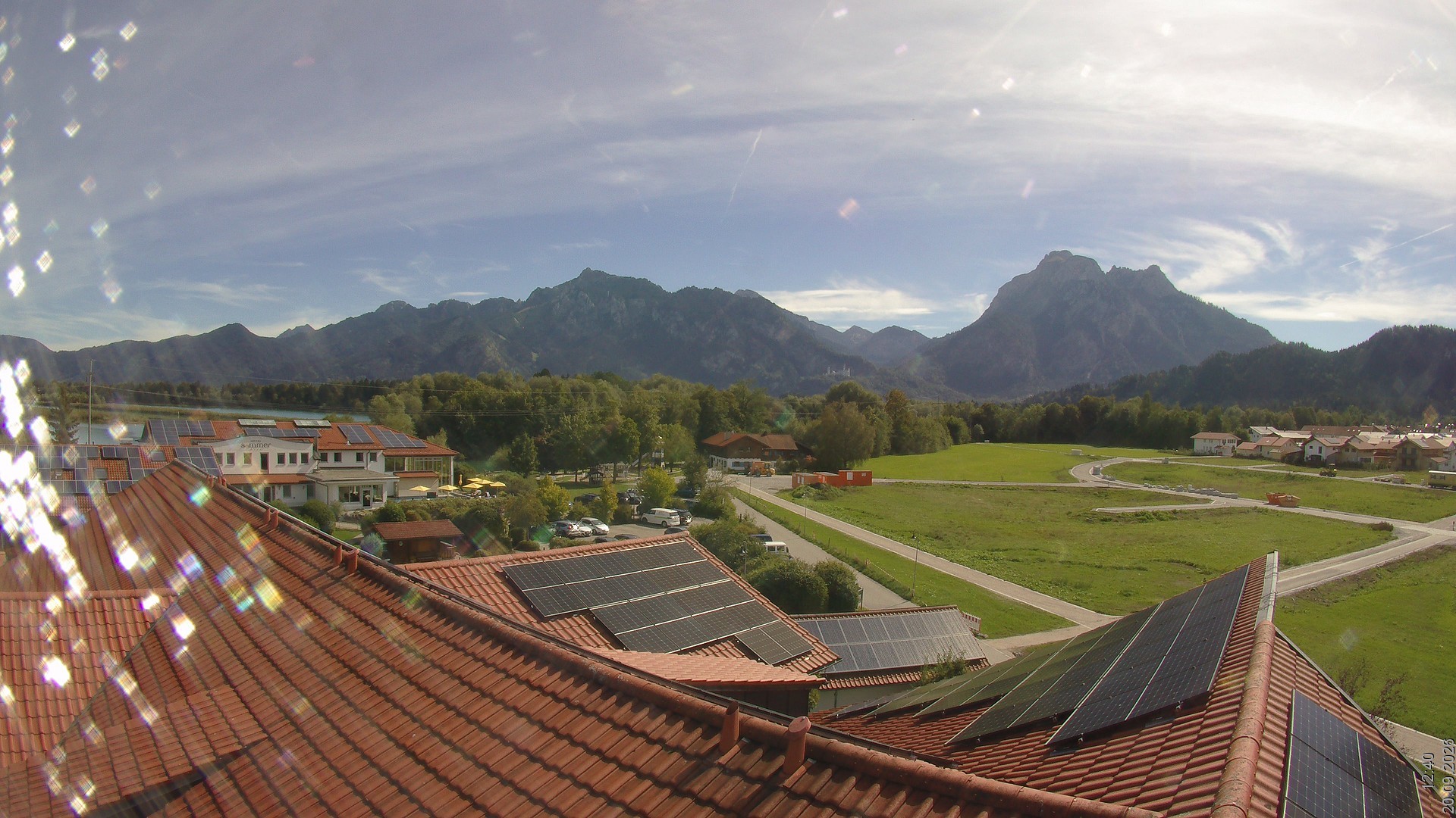 Archiv Foto Webcam Füssen: Ausblick vom Hotel Sommer