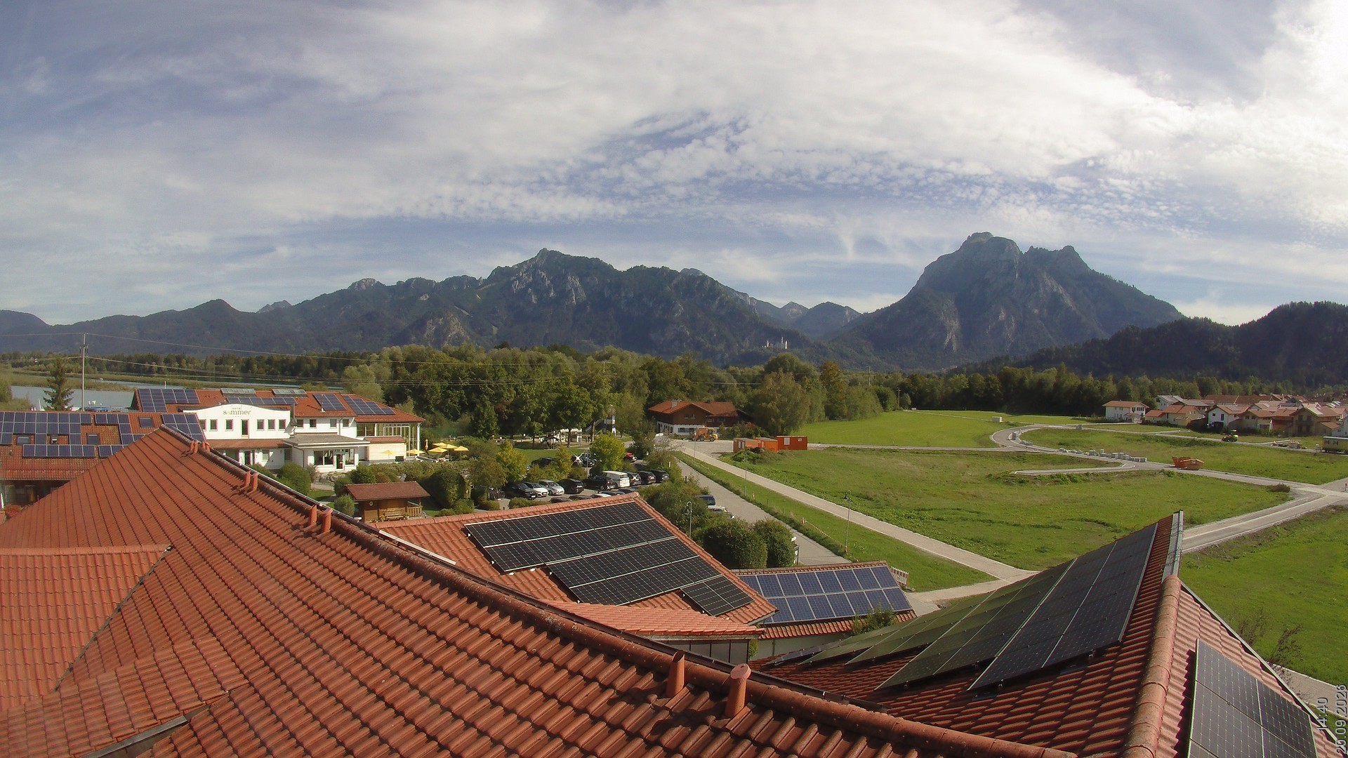 Archiv Foto Webcam Füssen: Ausblick vom Hotel Sommer