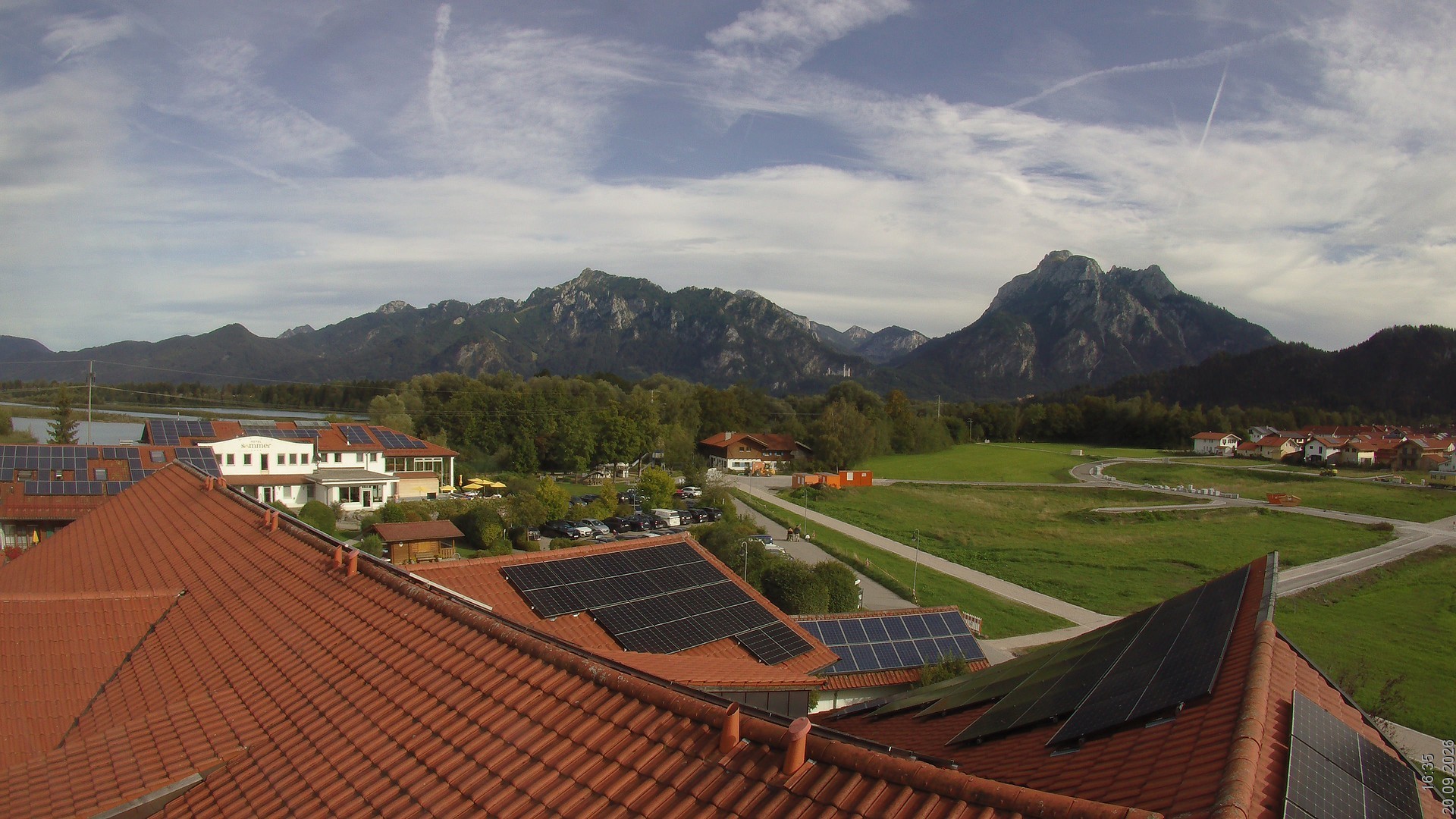 Archiv Foto Webcam Füssen: Ausblick vom Hotel Sommer