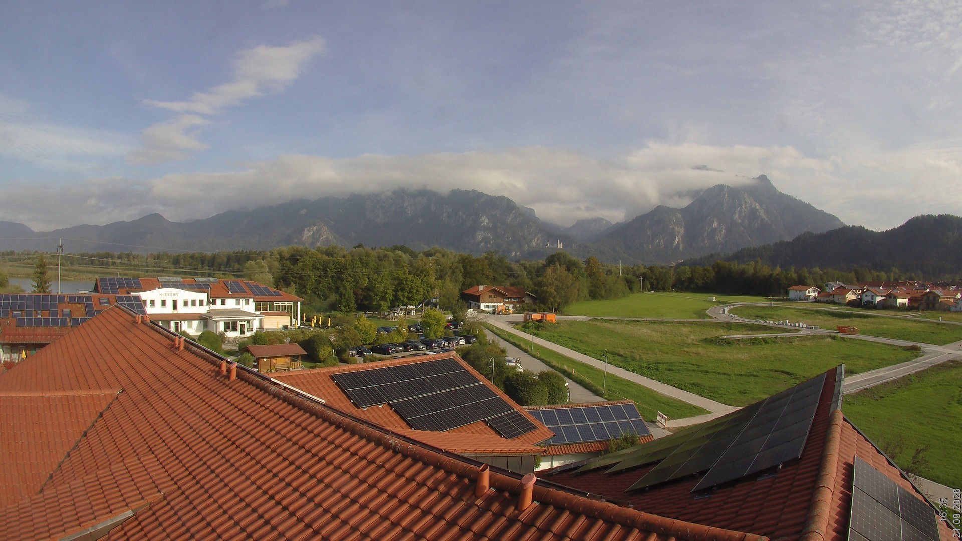 Archiv Foto Webcam Füssen: Ausblick vom Hotel Sommer