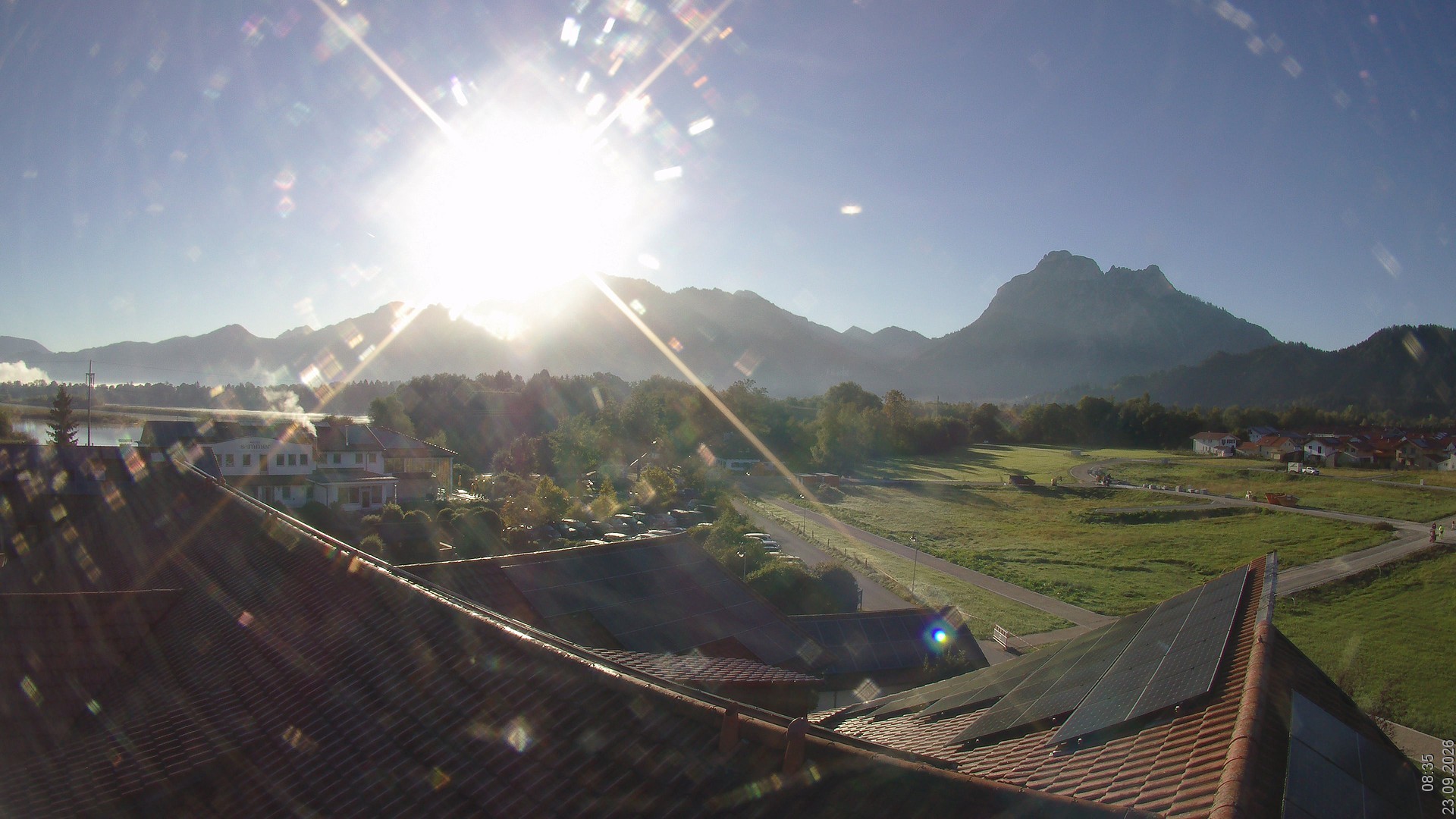 Archived image Webcam View from the Hotel Sommer (Allgäu)