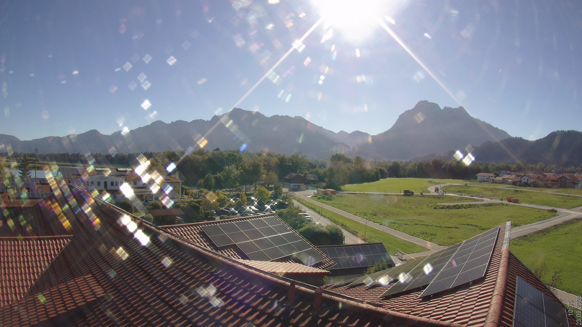 Archiv Foto Webcam Füssen: Ausblick vom Hotel Sommer