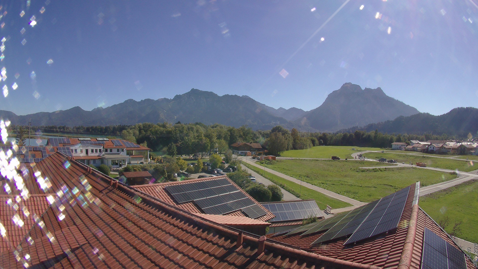 Archiv Foto Webcam Füssen: Ausblick vom Hotel Sommer