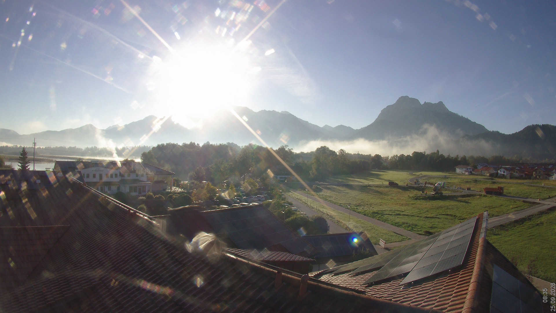 Archived image Webcam View from the Hotel Sommer (Allgäu)