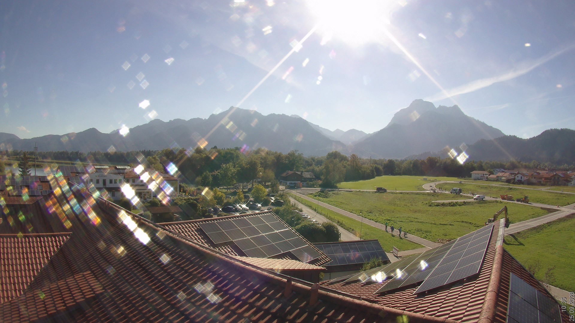 Archived image Webcam View from the Hotel Sommer (Allgäu)