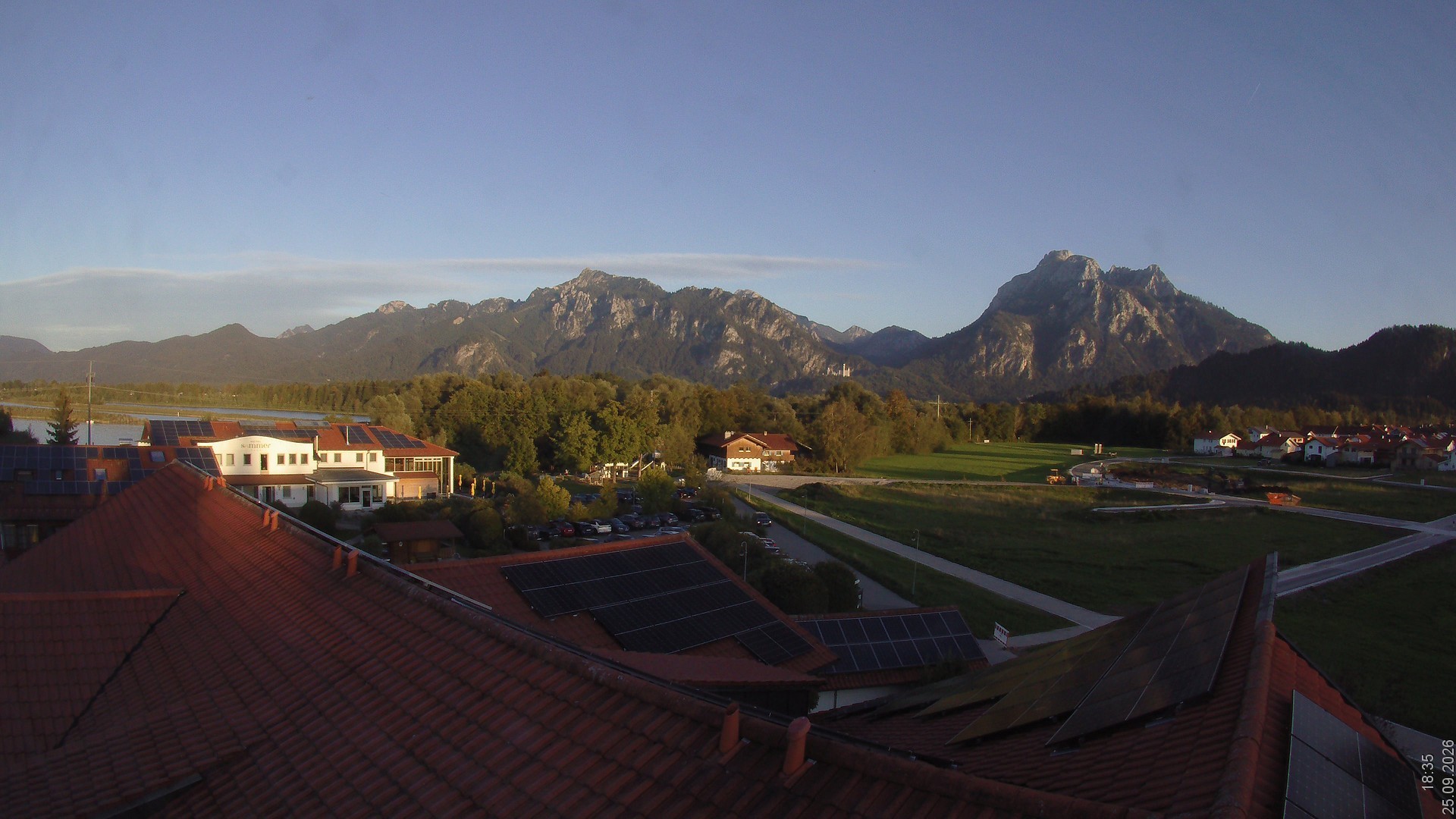 Archiv Foto Webcam Füssen: Ausblick vom Hotel Sommer