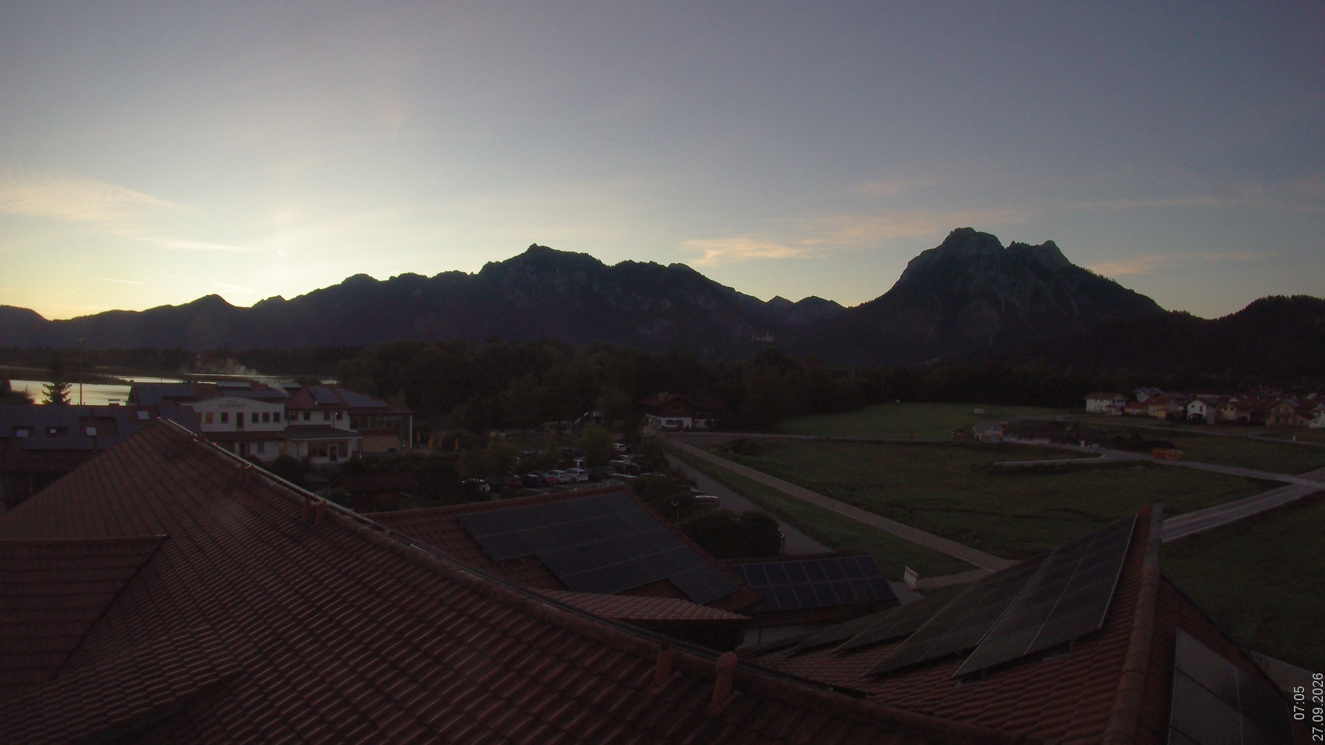 Archiv Foto Webcam Füssen: Ausblick vom Hotel Sommer