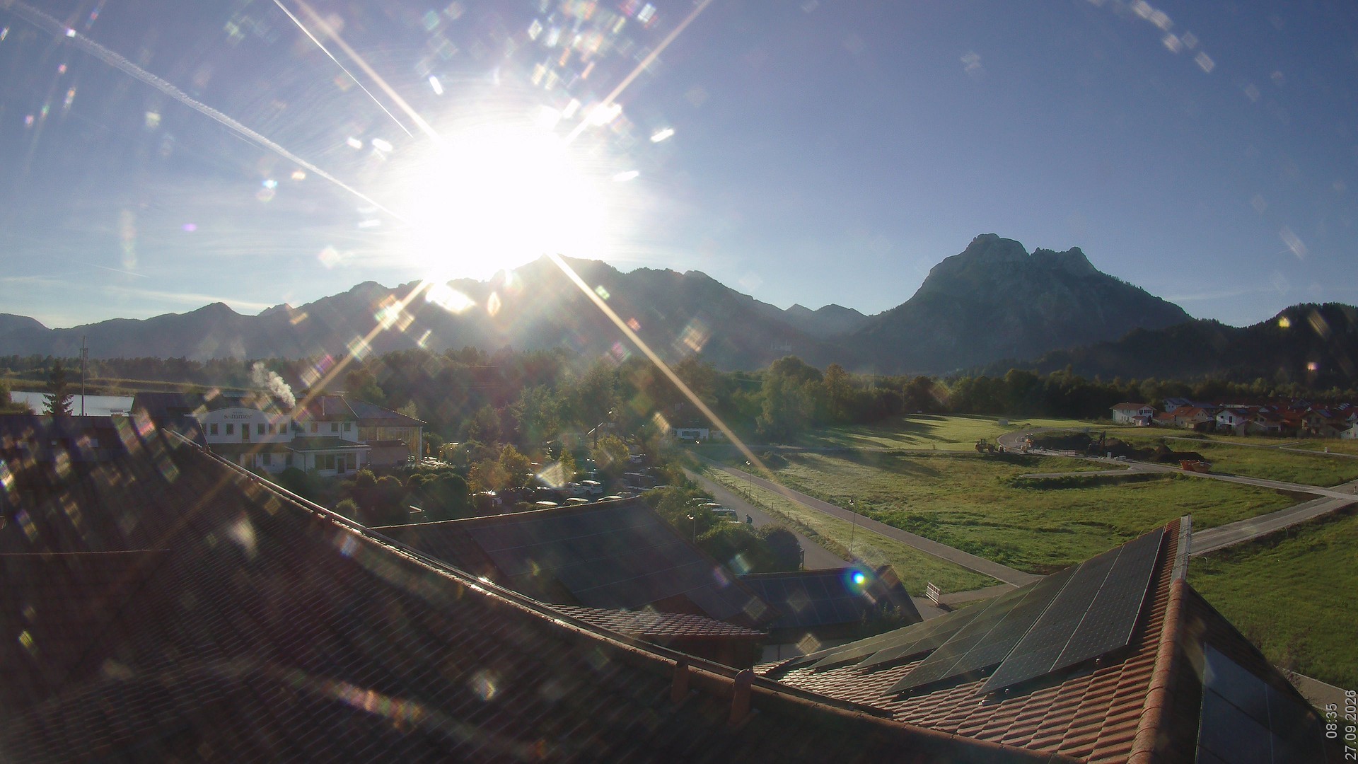 Archiv Foto Webcam Füssen: Ausblick vom Hotel Sommer
