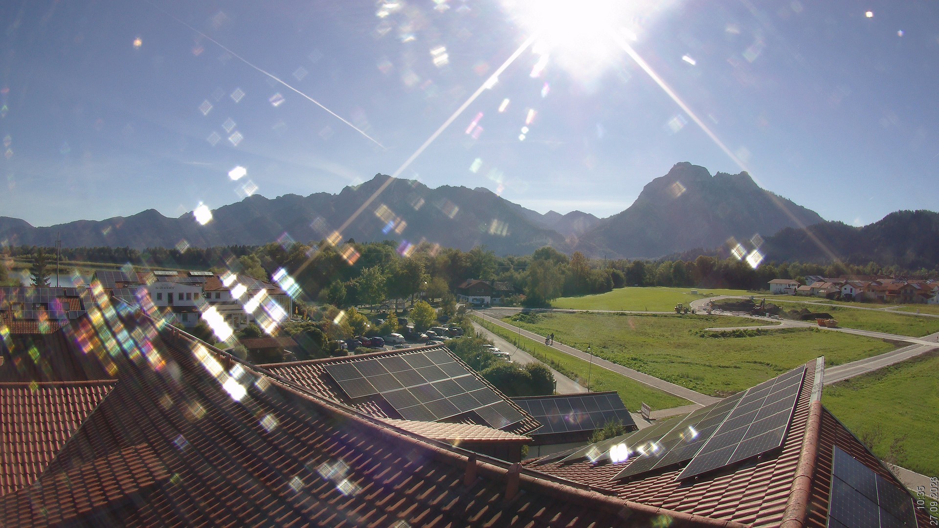 Archiv Foto Webcam Füssen: Ausblick vom Hotel Sommer