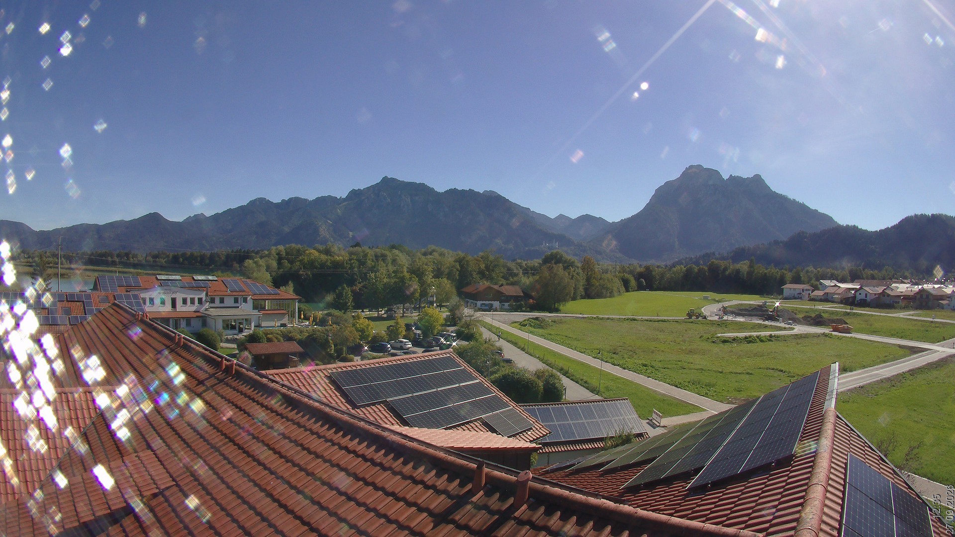 Archiv Foto Webcam Füssen: Ausblick vom Hotel Sommer