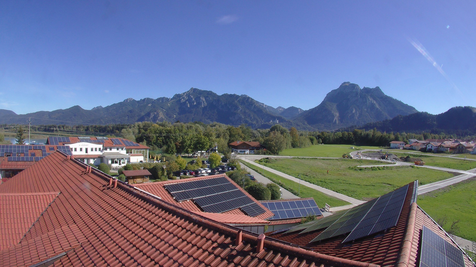 Archiv Foto Webcam Füssen: Ausblick vom Hotel Sommer
