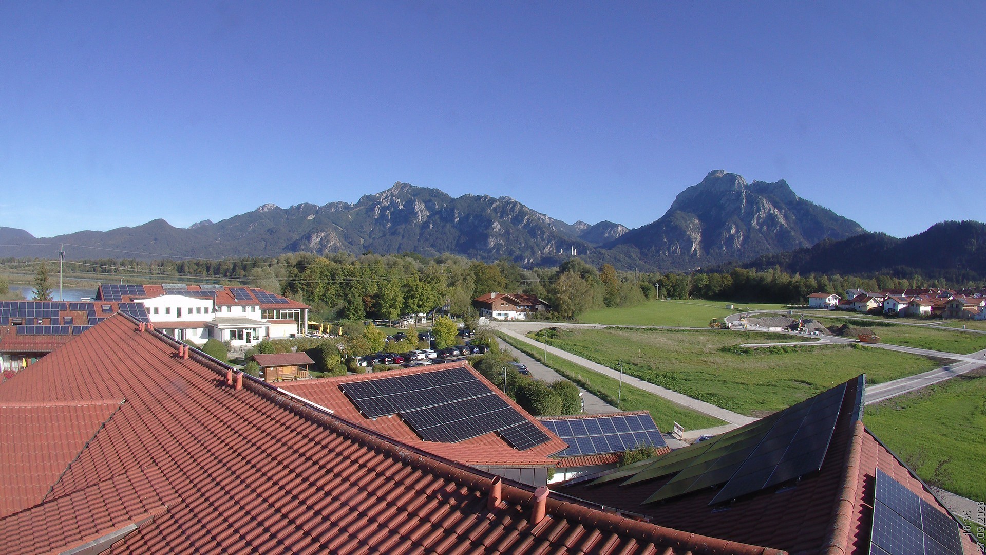 Archiv Foto Webcam Füssen: Ausblick vom Hotel Sommer