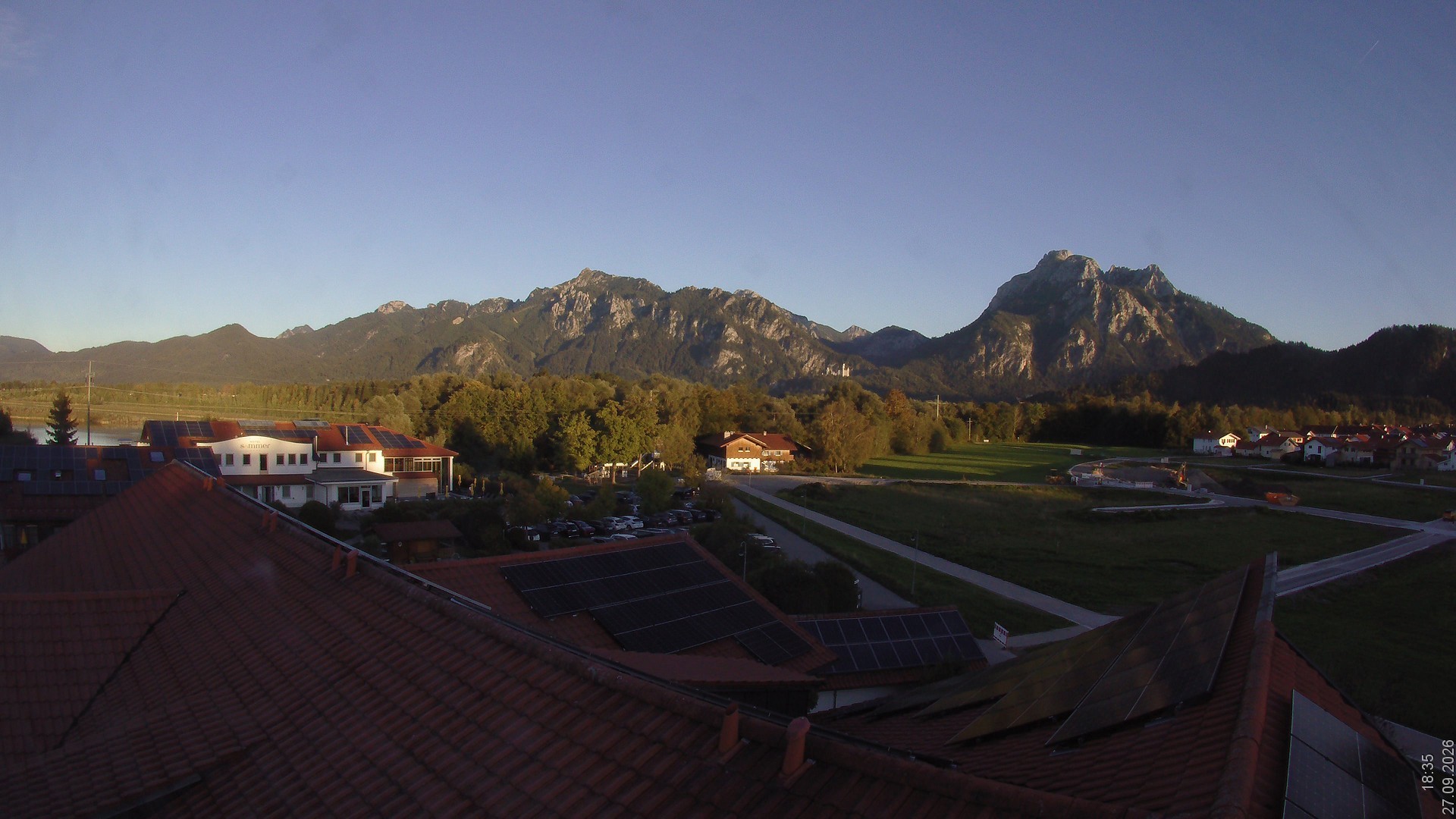 Archiv Foto Webcam Füssen: Ausblick vom Hotel Sommer
