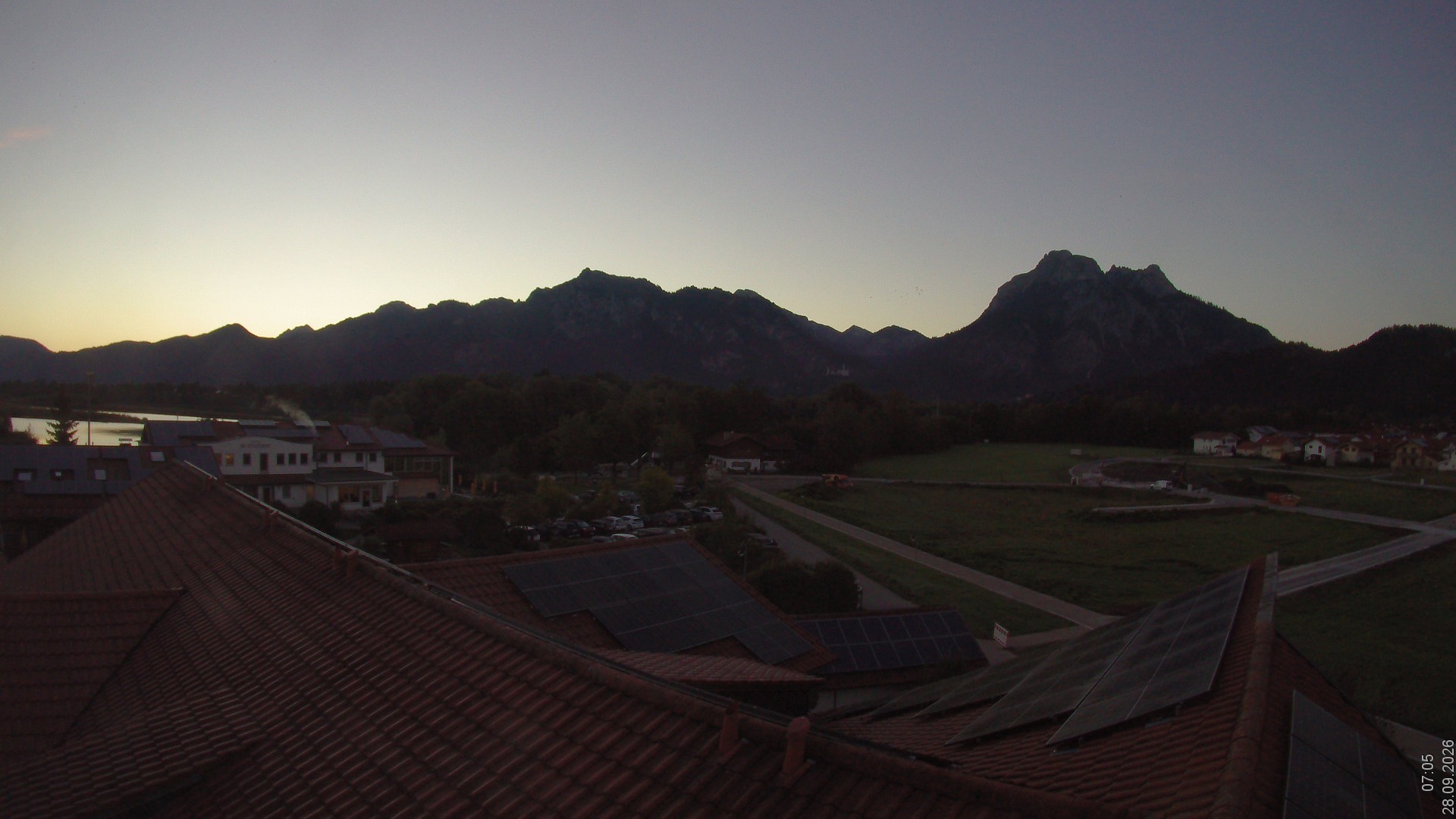 Archiv Foto Webcam Füssen: Ausblick vom Hotel Sommer