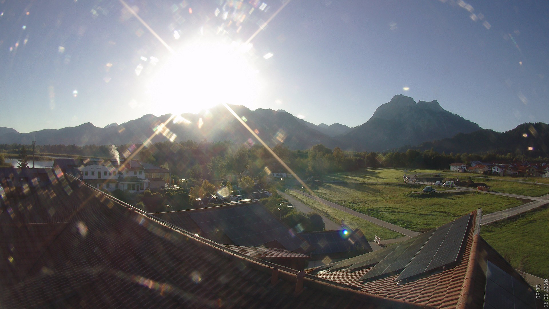 Archiv Foto Webcam Füssen: Ausblick vom Hotel Sommer