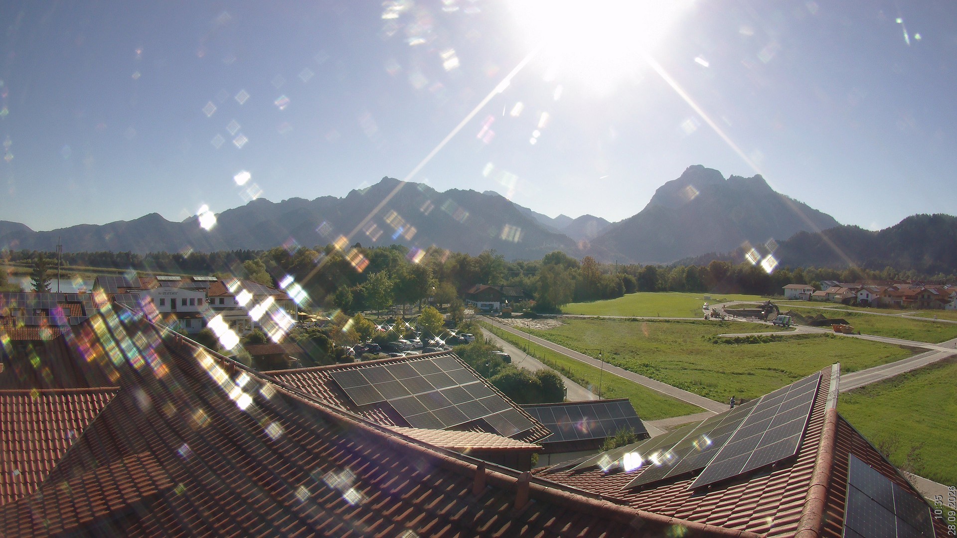 Archiv Foto Webcam Füssen: Ausblick vom Hotel Sommer