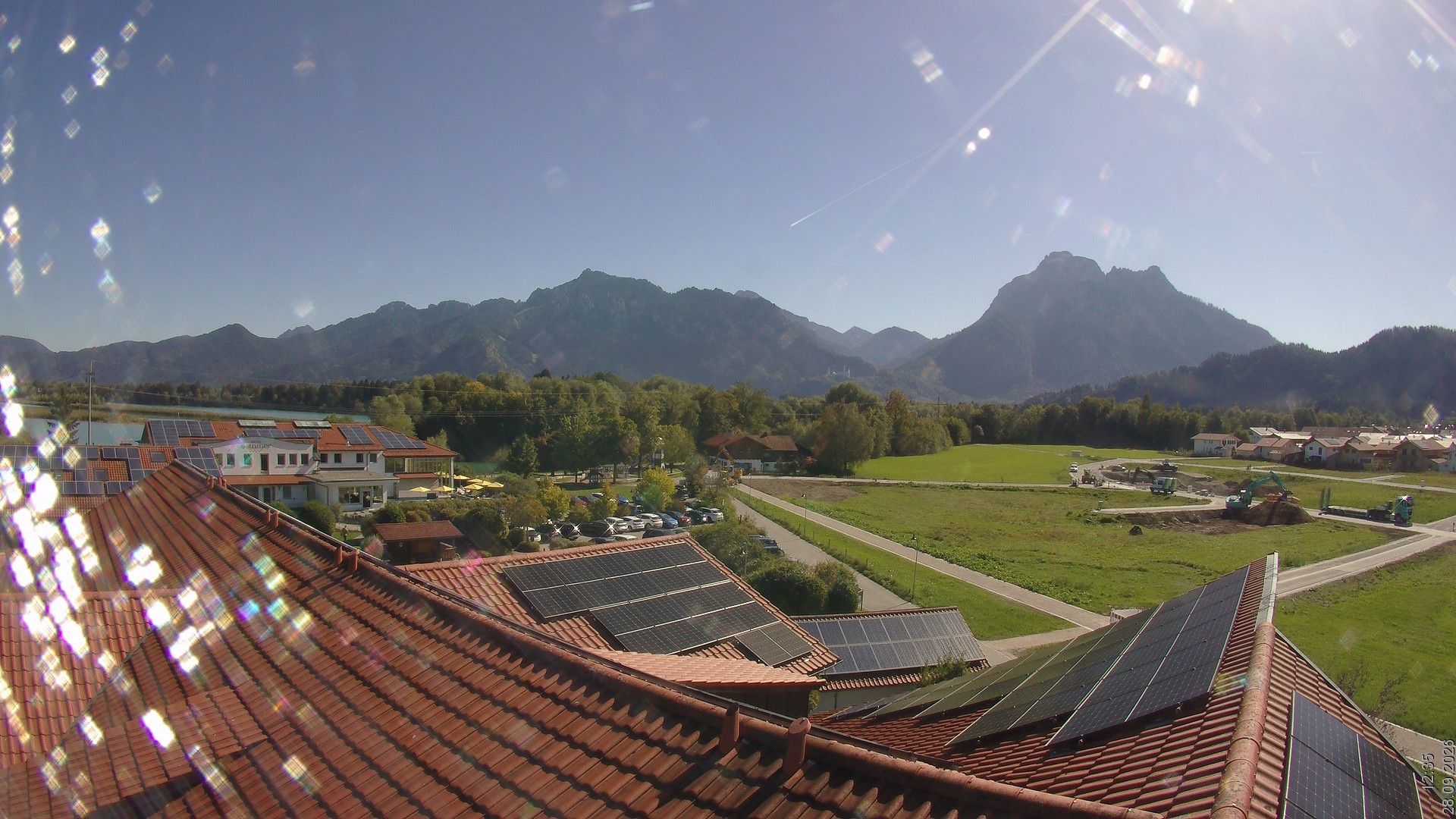 Archiv Foto Webcam Füssen: Ausblick vom Hotel Sommer