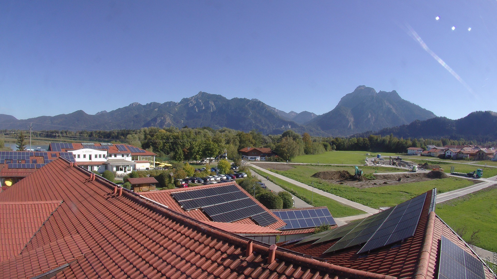 Archiv Foto Webcam Füssen: Ausblick vom Hotel Sommer