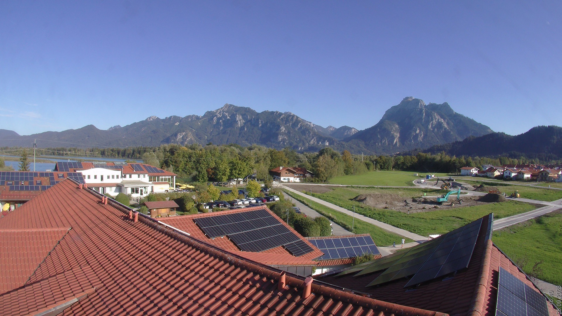 Archiv Foto Webcam Füssen: Ausblick vom Hotel Sommer