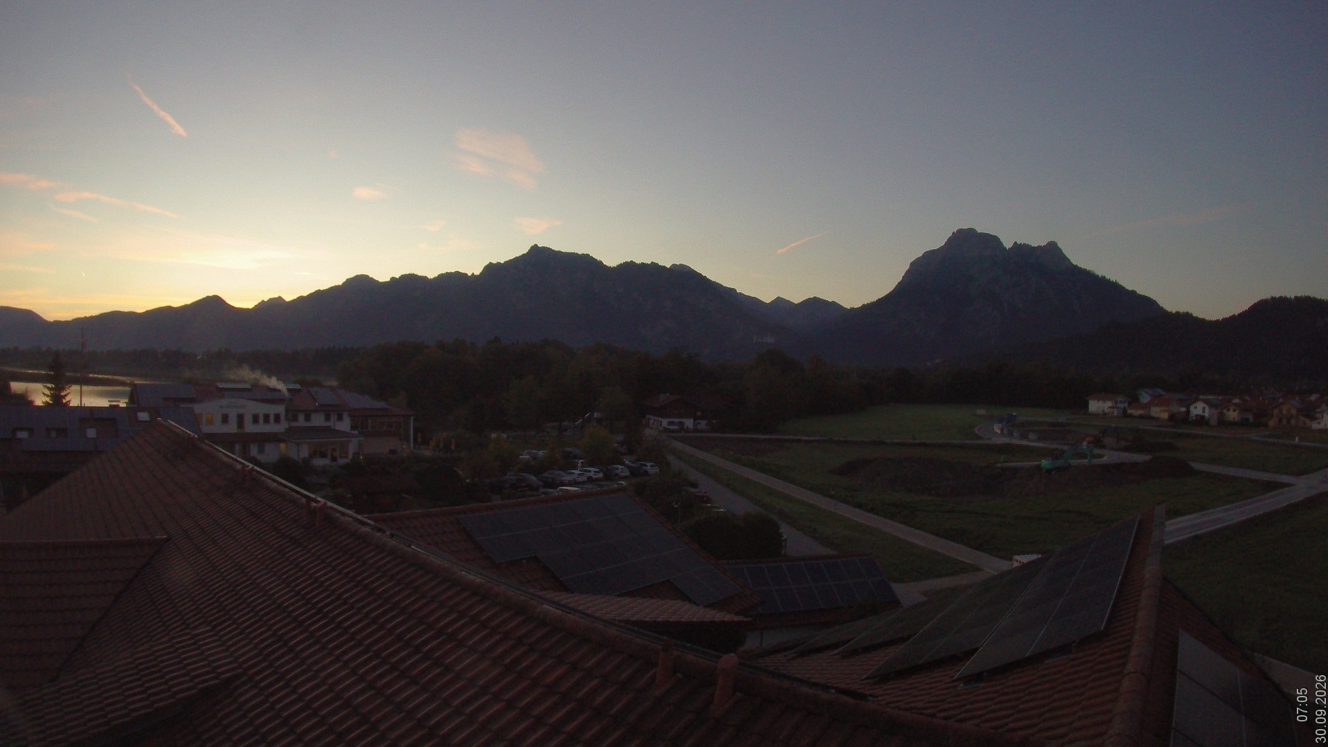 Archiv Foto Webcam Füssen: Ausblick vom Hotel Sommer