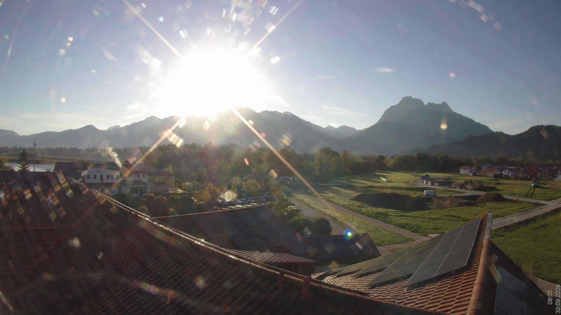 Archiv Foto Webcam Füssen: Ausblick vom Hotel Sommer
