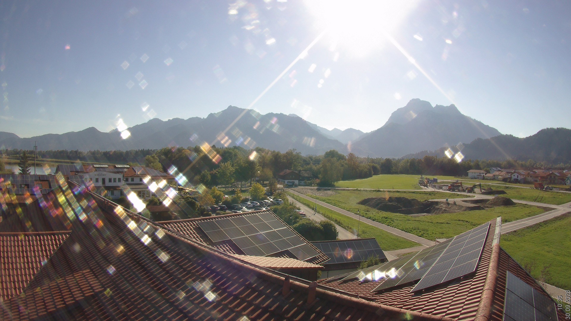 Archiv Foto Webcam Füssen: Ausblick vom Hotel Sommer