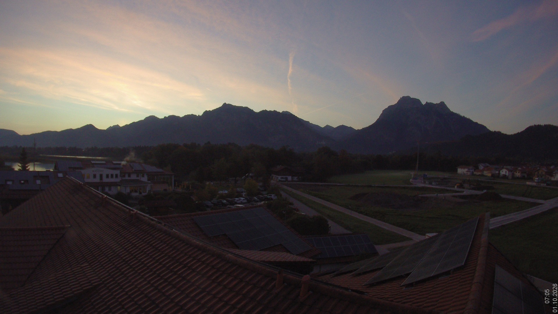 Archiv Foto Webcam Füssen: Ausblick vom Hotel Sommer