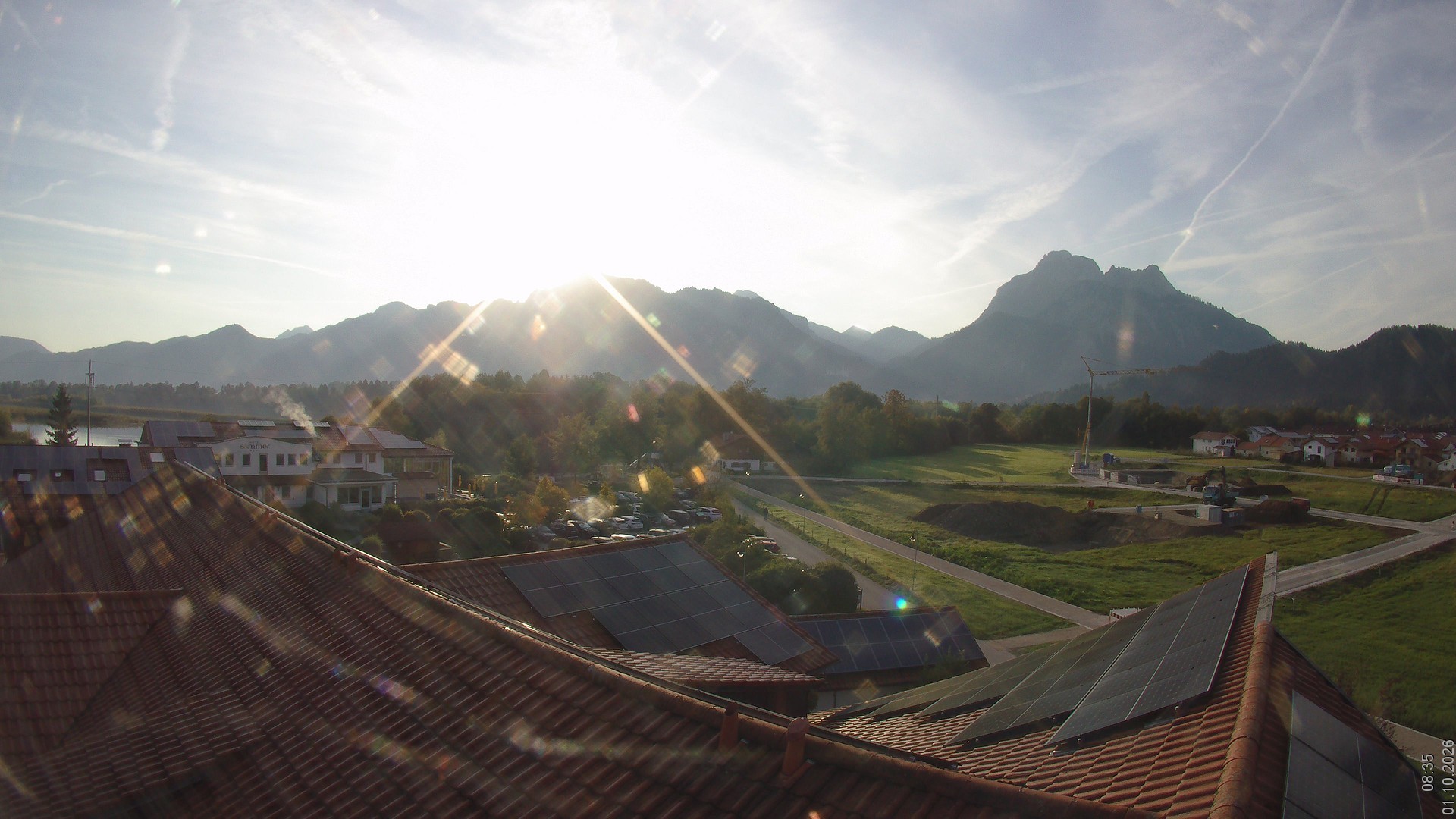 Archiv Foto Webcam Füssen: Ausblick vom Hotel Sommer
