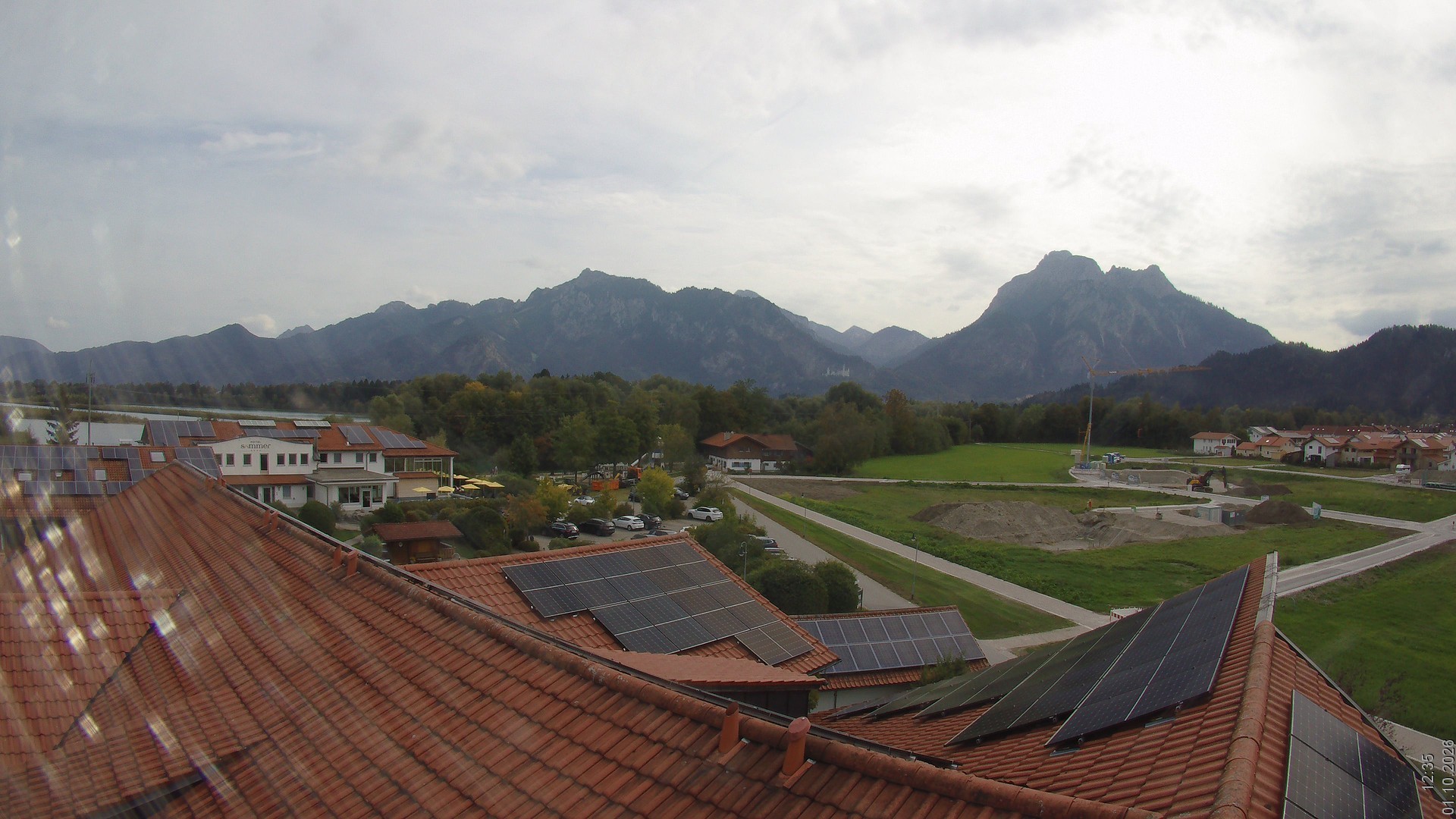 Archiv Foto Webcam Füssen: Ausblick vom Hotel Sommer