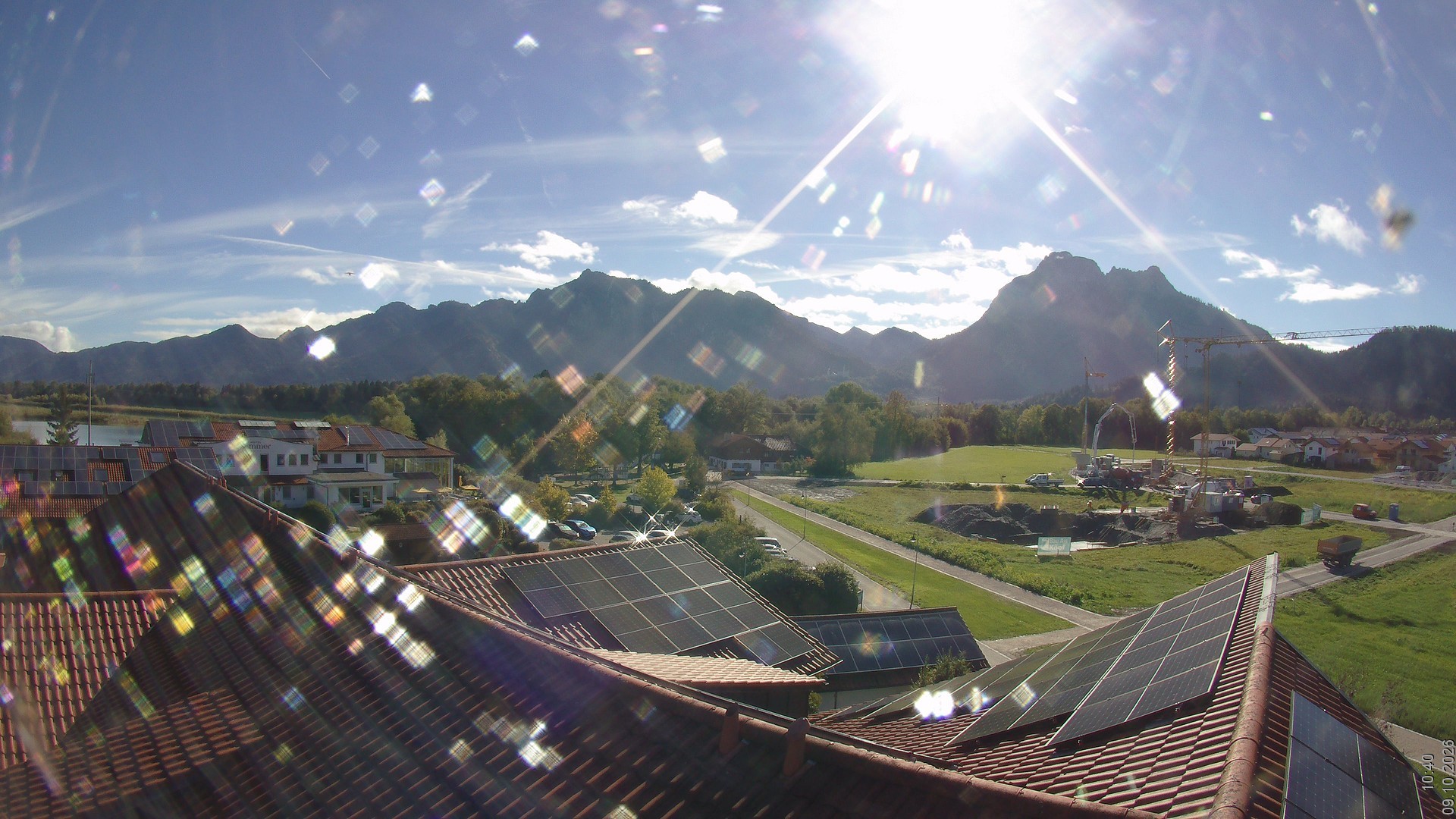 Archived image Webcam View from the Hotel Sommer (Allgäu)