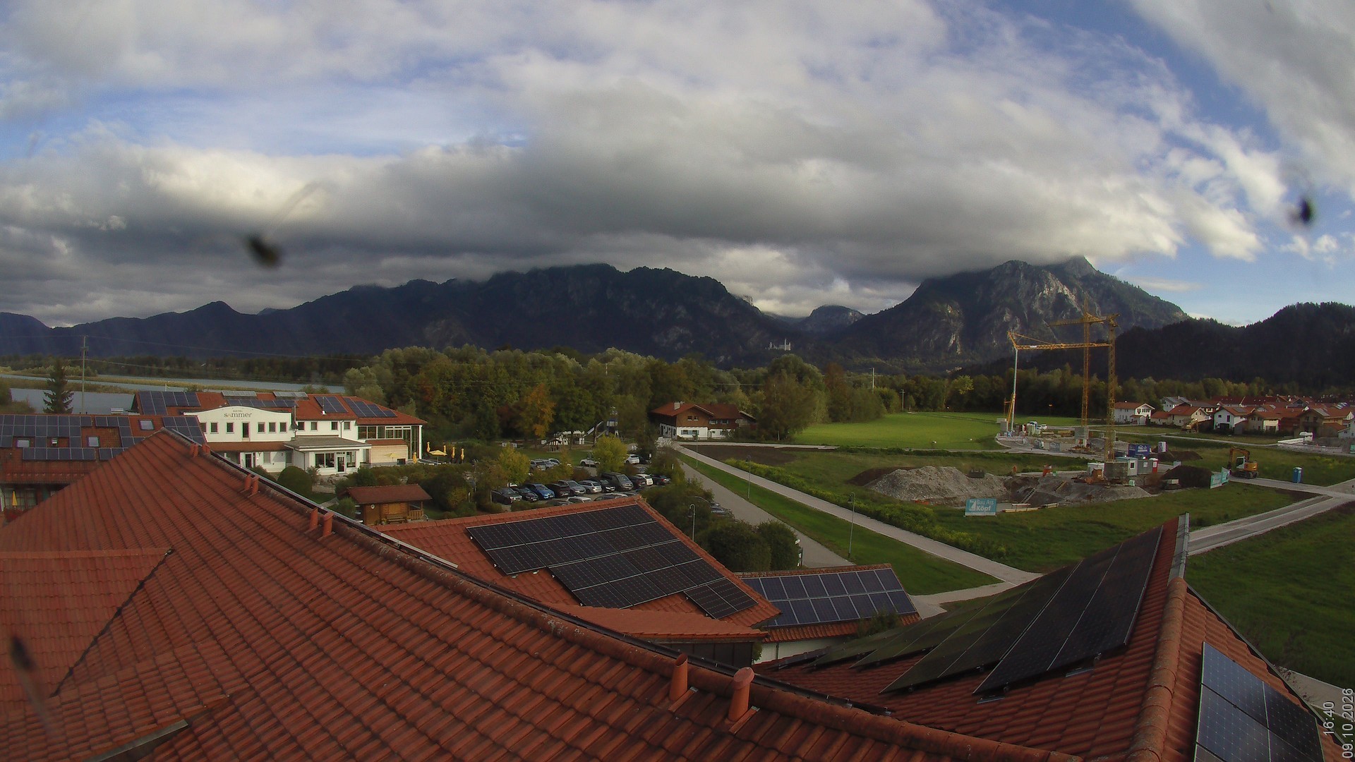 Archiv Foto Webcam Füssen: Ausblick vom Hotel Sommer