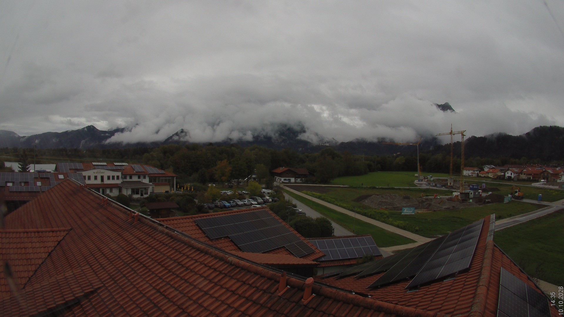 Archiv Foto Webcam Füssen: Ausblick vom Hotel Sommer