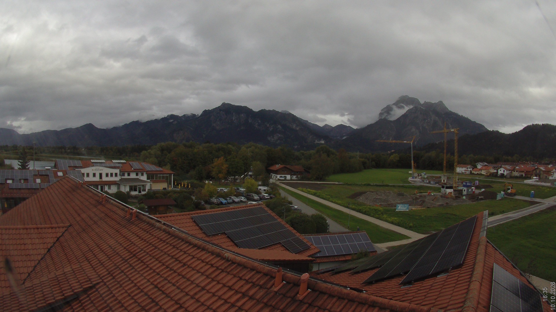 Archiv Foto Webcam Füssen: Ausblick vom Hotel Sommer