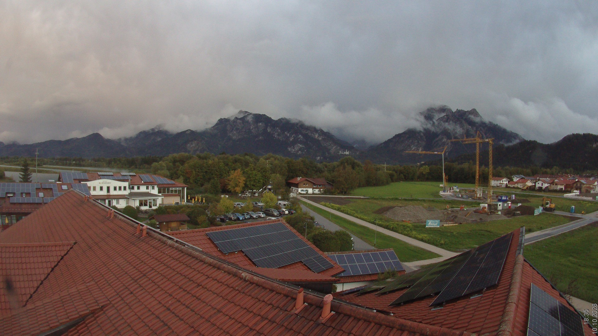 Archiv Foto Webcam Füssen: Ausblick vom Hotel Sommer