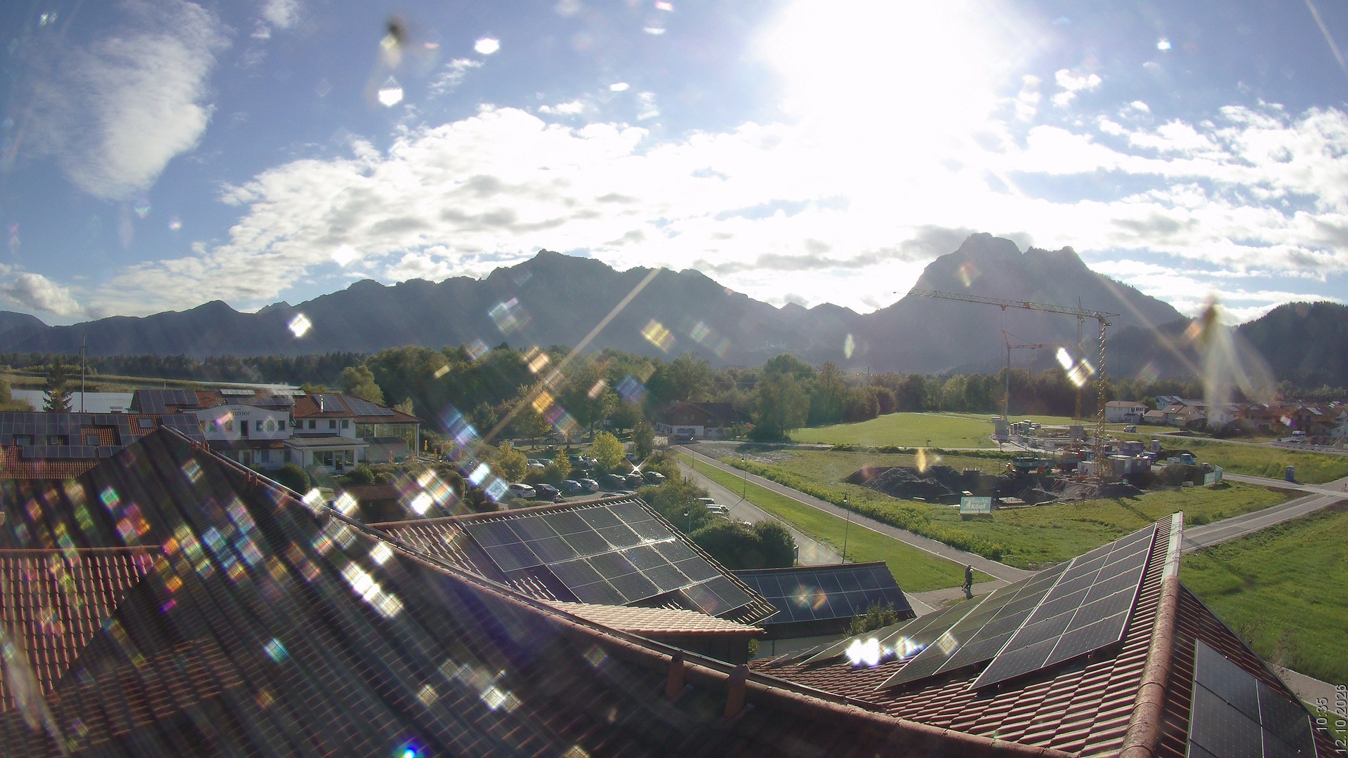 Archiv Foto Webcam Füssen: Ausblick vom Hotel Sommer