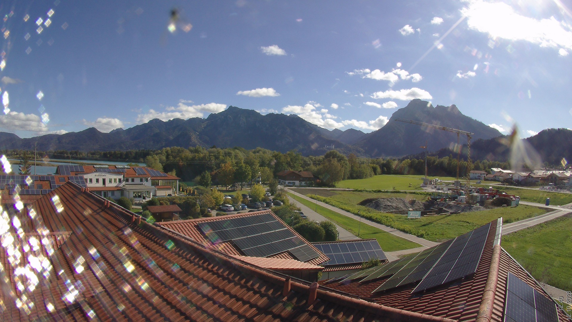 Archiv Foto Webcam Füssen: Ausblick vom Hotel Sommer