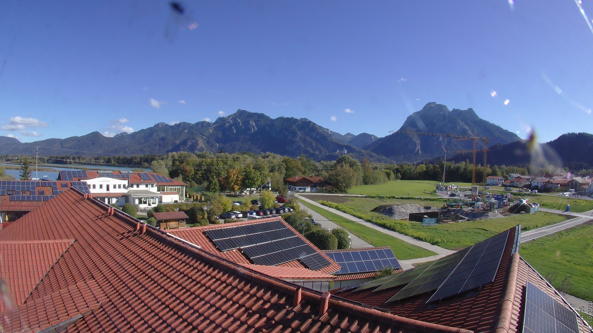 Archiv Foto Webcam Füssen: Ausblick vom Hotel Sommer