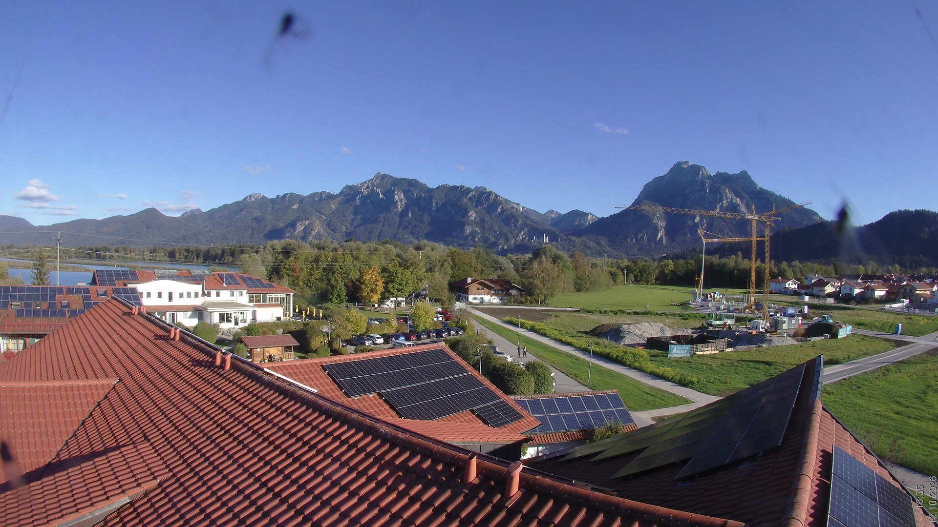 Archiv Foto Webcam Füssen: Ausblick vom Hotel Sommer