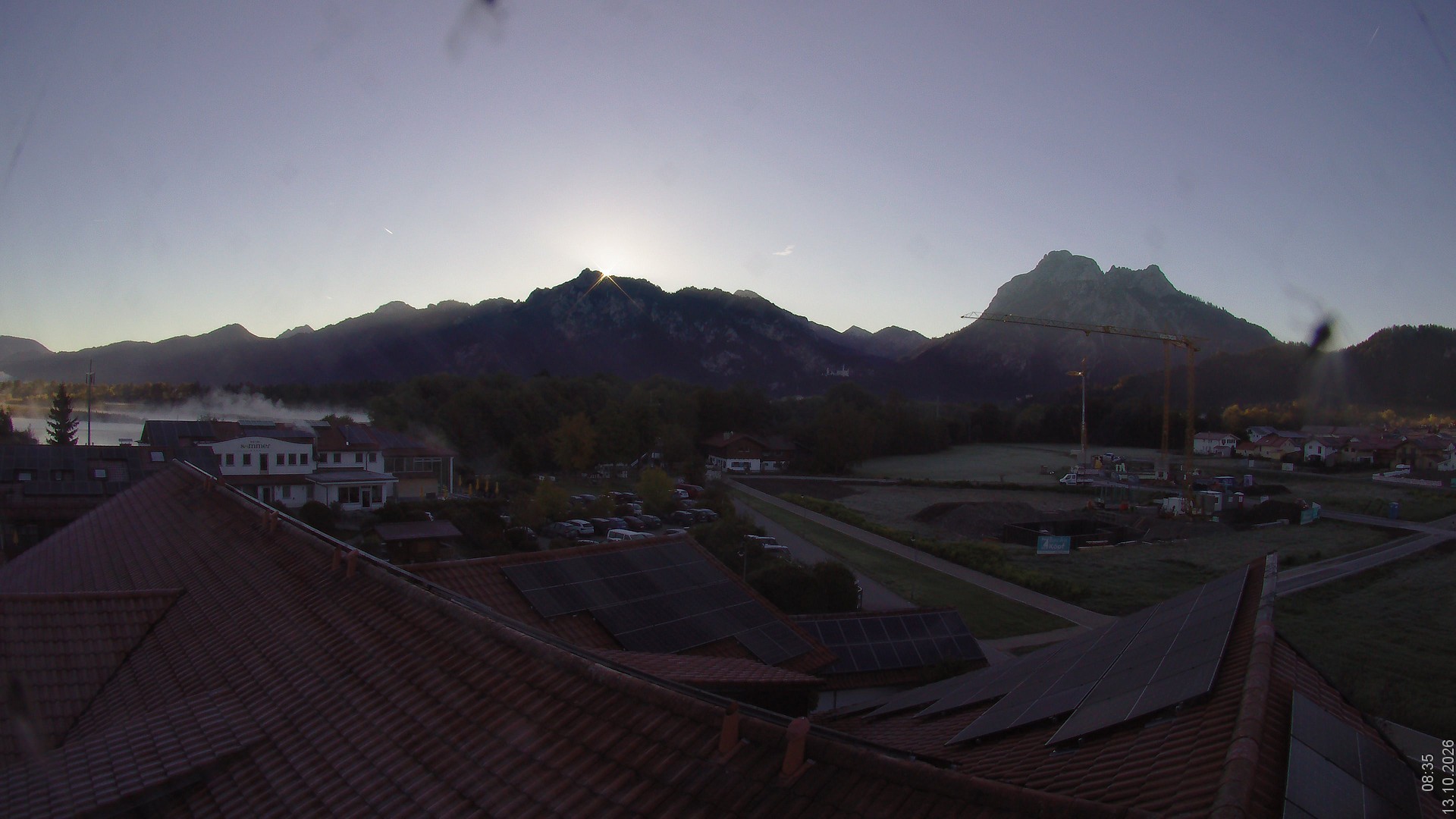 Archiv Foto Webcam Füssen: Ausblick vom Hotel Sommer