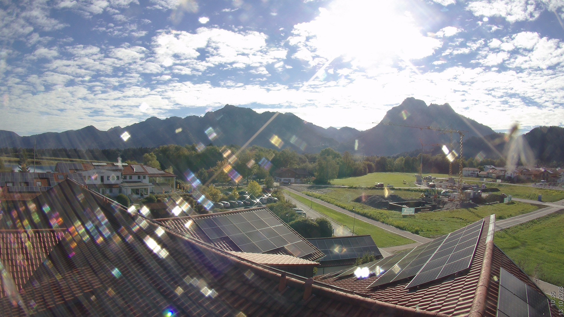 Archiv Foto Webcam Füssen: Ausblick vom Hotel Sommer