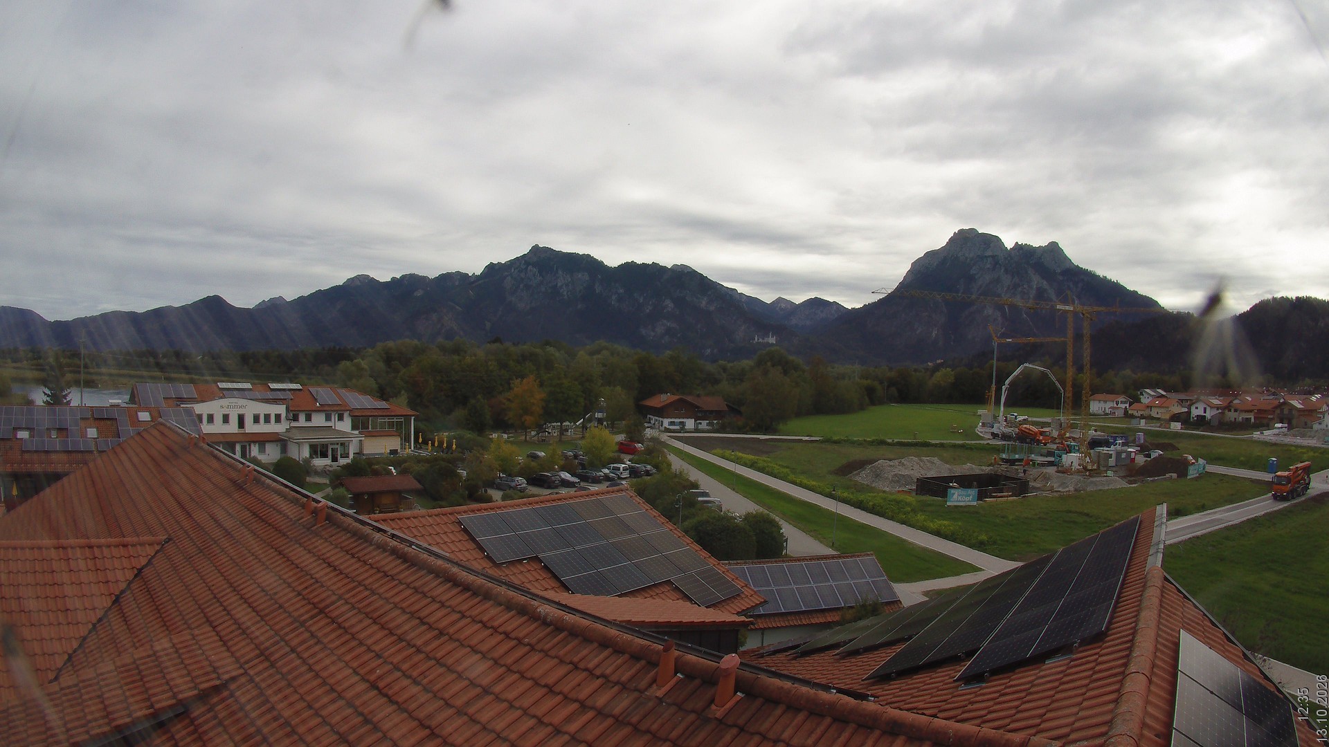 Archiv Foto Webcam Füssen: Ausblick vom Hotel Sommer
