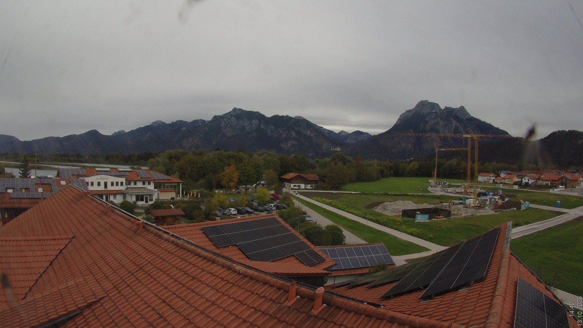 Archiv Foto Webcam Füssen: Ausblick vom Hotel Sommer